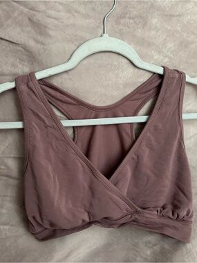 Kindred Bravely Mauve Cross‑Front Nursing Sleep Bra
